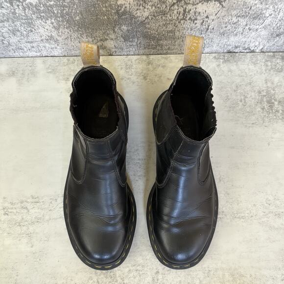 Dr Martens 2976 Felix Black Leather Chelsea Boots Women US 7 Men US 6 - Picture 3 of 9